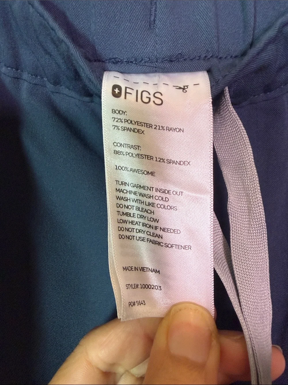 FIGS Men’s Technical Collection Jogger Scrub Pants XXL Blue